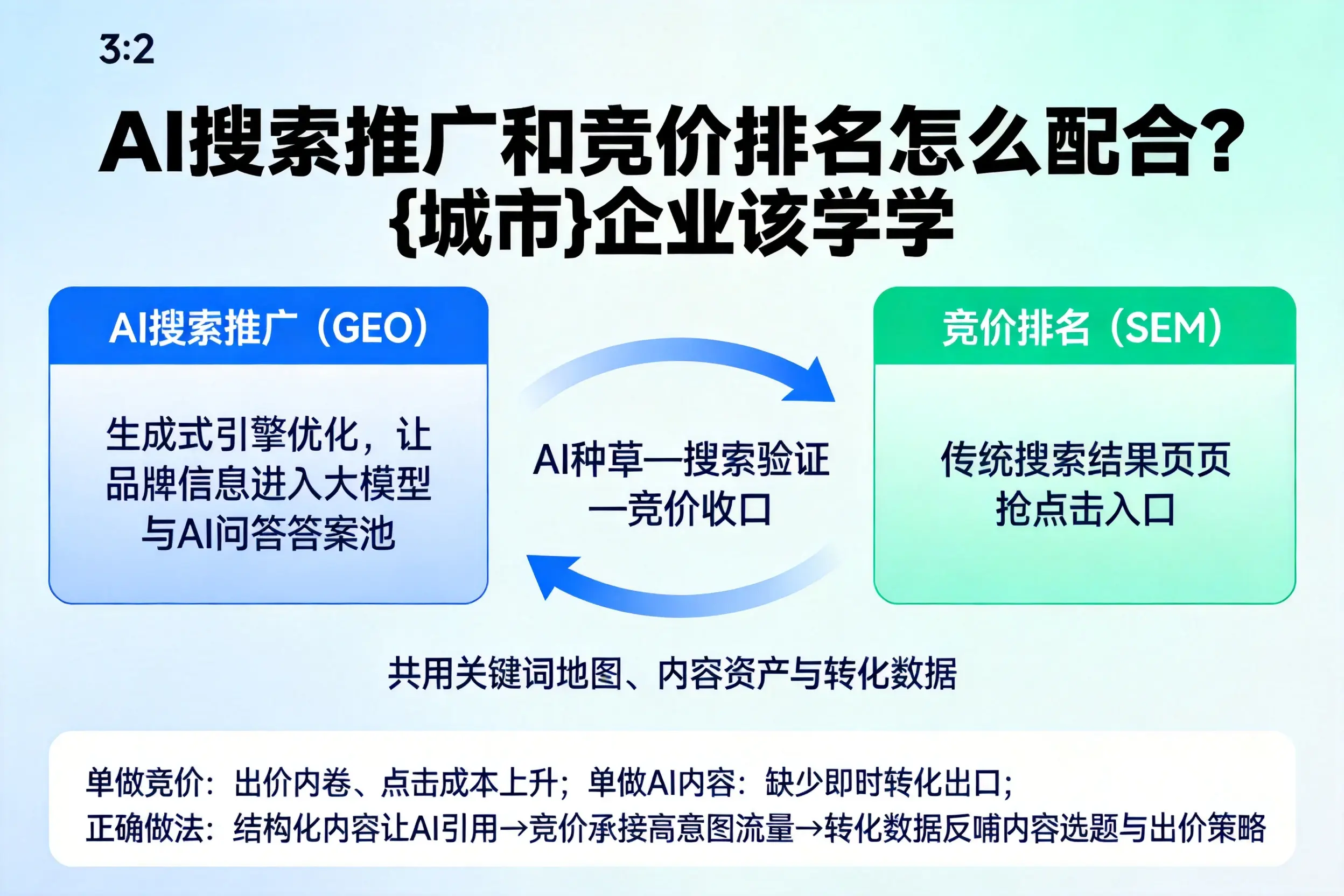 AI搜索推广和竞价排名怎么配合？遂宁企业该学学
