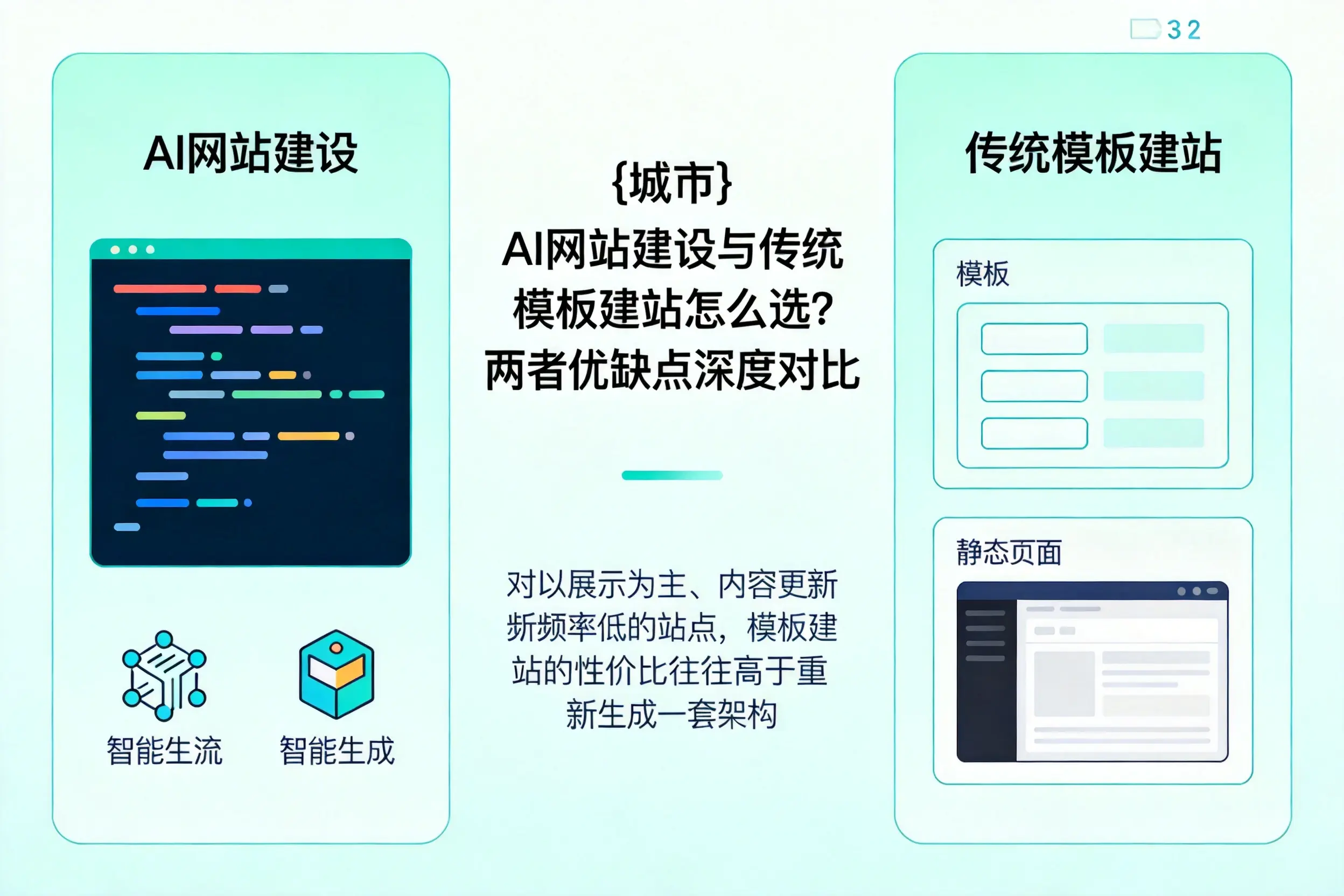 遂宁AI网站建设与传统模板建站怎么选？两者优缺点深度对比